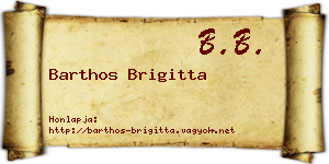 Barthos Brigitta névjegykártya