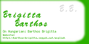 brigitta barthos business card